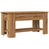 vidaXL Klubska mizica artisan hrast 101x49x52 cm inženirski les | Shoptok.si