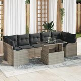  Sjedeća garnitura za vrt 8 pcs Svjetlosiva Poli ratan | Eponuda.com