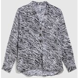 Marisse Black And White V-Neck Shirt | Shoptok.si