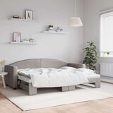  Izvlečna dnevna postelja temno taupe 80x200 cm blago, (20936786) Cene
