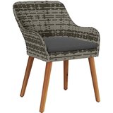  Vrtni set za objed 5 kom. Siva poliratan | shoptok.hr