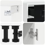  Kuhinjska jedinica KALMAR 8 kom. Crna Konstruirano drvo - Crna 80 cm | shoptok.hr