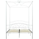  Okvir za krevet s nadstrešnicom bijeli metalni 140 x 200 cm | shoptok.hr
