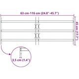  Rešetka za prozor Crna 116 x 45 cm Čelik s prahom premazan | shoptok.hr