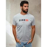 DStreet T-shirt męski z nadrukiem jasnoszary | Shoptok.si