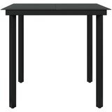  5-dijelni vrtni blagovaonski set s jastucima crni | shoptok.hr