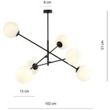  Luster na šipci LINEAR 6xE14/10W/230V crna/bela | Eponuda.com