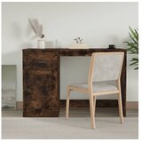  Pisalna miza s predalom dimljen hrast 115x50x75 cm inženir. les | Shoptok.si