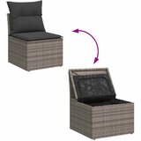  10-dijelni set vrtnih sofa poliratan i bagrem s jastucima sivi | shoptok.hr