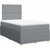  Krevet s oprugama i madrac svjetlosivi 120 x 200cm od tkanine | shoptok.hr