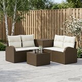 Set sofe 6 kom. Smeđa i krem bijela Poli Rattan i čelik | shoptok.hr
