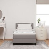 Box Postelja z vzmetnico z vzmetnico Taupe 100 x 200 cm blago, (5000127257) | Shoptok.si