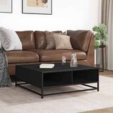  Stolić za kavu crni 80x80x30 cm konstruirano drvo i metal | Eponuda.com
