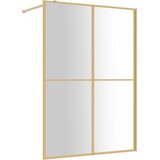  Stijenka za walk-in tuš sa staklom ESG zlatna 140 x 195 cm | shoptok.hr