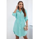 Kesi Dress with buttons and mint waist ties | Shoptok.si