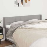  Uzglavlje s ušima svjetlosivo 203x16x78/88 cm od tkanine | shoptok.hr