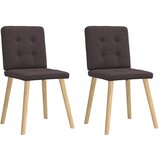 Maison Chic Jedilni stoli - Vzorci stoli 2 kosa temno rjavo blago A505, (22032131) | Shoptok.si