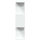 vidaXL Pregrada / regal za knjige 3 razina bijeli 70x24x97 cm drveni | shoptok.hr