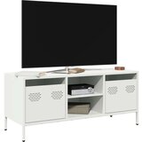 vidaXL TV omarica bela 101,5x39x43,5 cm hladno valjano jeklo | Shoptok.si