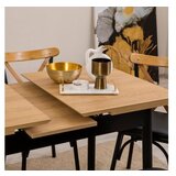Hanah home trpezarijski sto i stolice oliver acl karina-black