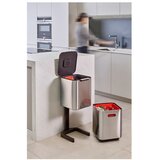 Joseph Joseph Jeklen koš za smeti za ločevanje odpadkov v srebrni barvi 40 l Totem Compact – | Shoptok.si