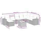  9-dijelni set vrtnih sofa s jastucima crni od poliratana | shoptok.hr