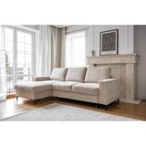 Miuform Bež sklopiva kutna garnitura od samta (s lijevim kutom) Lofty Lilly – | shoptok.hr