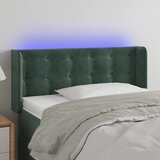  The Living Store LED posteljno vzglavje temno zeleno 93x16x78/88 cm žamet - LED Vzglavje, (21452007) Cene