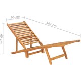  Ležaljka za sunčanje od masivne tikovine | shoptok.hr