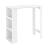 SoBuy Kuhinjska Miza s Polico, Bela, 112x57x106 cm, FWT17-II-W, za Majhne Prostore in Bar, (5000018652) Cene