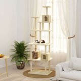 vidaXL Mačje drevo s praskalniki iz sisala krem 188 cm | Shoptok.si