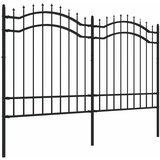  Vrtna ograda Woerden s vrhom koplja crna 240x125 cm čelična | shoptok.hr