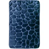 Tepih za kupatilo pebble 50x80cm memorijska pena mikrofibe tamno plava