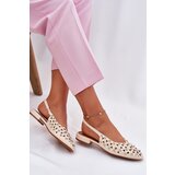 Boto Embellished Ballerinas On A Flat Heel Beige Nilarisela | shoptok.hr