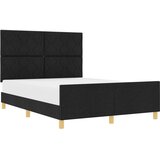 vidaXL Postelja Črna 140x200 cm Tkanina, (22049257) | Shoptok.si