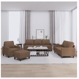 vidaXL 4-dijelni set sofa s jastucima smeđi od tkanine Cijene