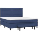 vidaXL Krevet s oprugama i madracem plavi 160x200 cm od tkanine | shoptok.hr