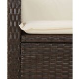  5-dijelni vrtni blagovaonski set s jastucima poliratan smeđi | shoptok.hr