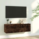  Stenska TV omarica dimljeni hrast 100x30x30 cm konstruiran les, (20732341) Cene