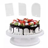 Vrtljivi krožnik za torte + 3 lopatke za dekoracijo 28cm