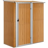 Furnova Vrtna lopa 180,5x97x209,5 cm videz lesa iz pocinkanega jekla, (21912784) | Shoptok.si