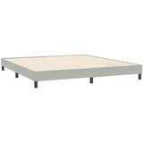  Okvir kreveta bez madraca svijetlo sivi 200x210 cm baršun | shoptok.hr
