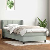  Box Spring krevet s madracem svijetlo sivi 80x210 cm baršun | shoptok.hr