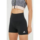 Adidas Kratke hlače za vadbo Yoga Essentials ženske, črna barva