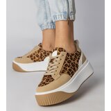 D/CEO Leopard print sporty sneakers on a chunky sole Klarris | shoptok.hr