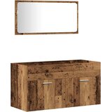  3-dijelni set kupaonskog namještaja od starog drveta Smeđa 90 x 38.5 x 46 cm | Shoptok.si