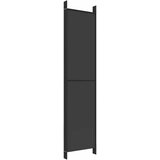 Sobna pregrada s 6 panela crna 300 x 220 cm od tkanine | shoptok.hr