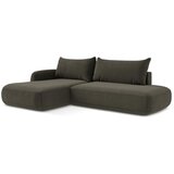 Makamii Smeđa sklopiva kutna garnitura (s lijevim kutom/s ležaljkom) Hale – | shoptok.hr