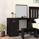  Toaletni stolić crni 95 x 50 x 134 cm od masivne borovine | Eponuda.ba