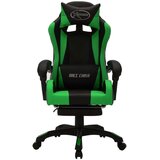 Racing stol z RGB LED lučkami zeleno in črno umetno usnje, (20669389) | Shoptok.si